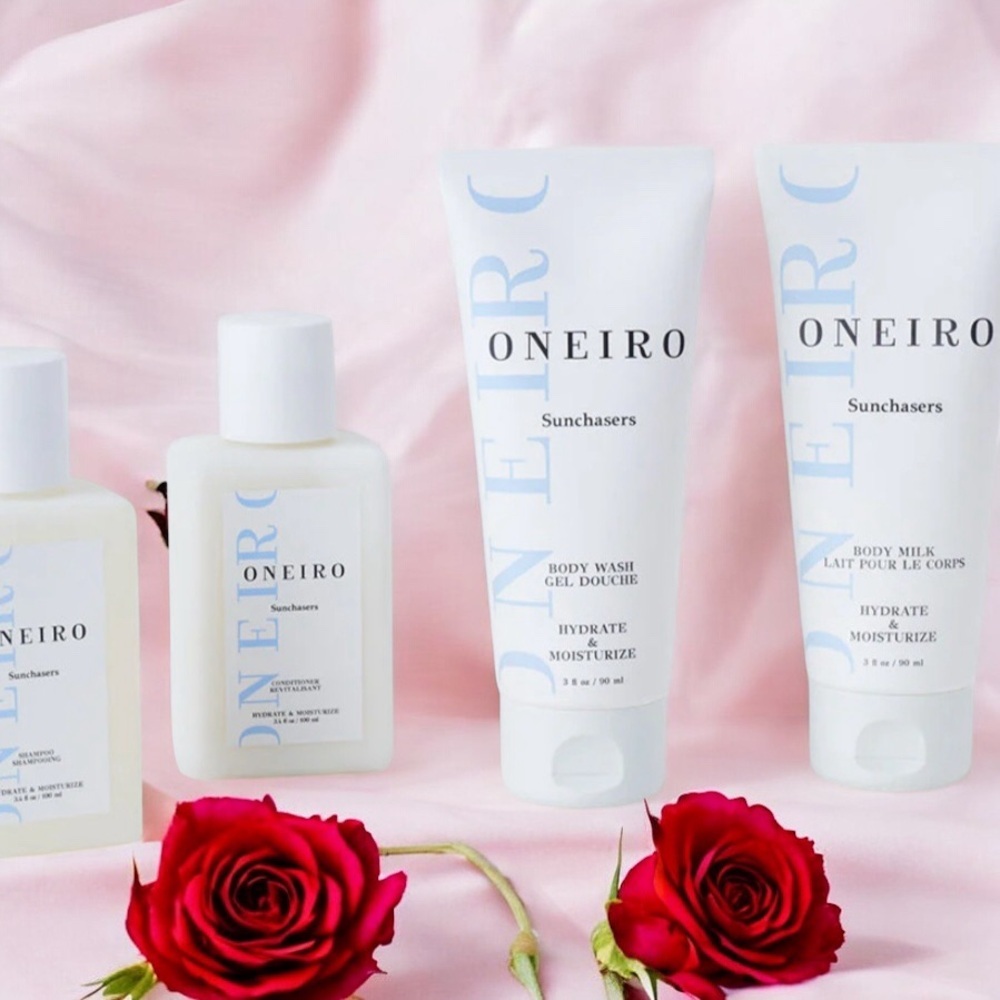 Oneiro skin products
Body wash
And shampoo and conditioner
